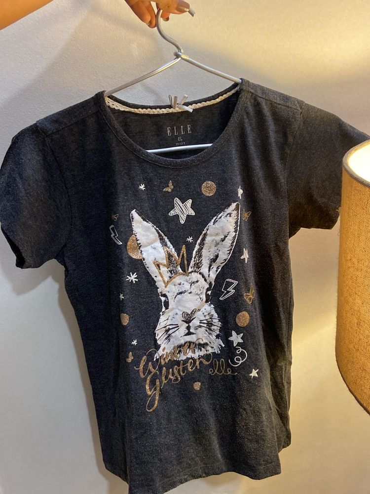 Girls Bunny Printed T-shirt