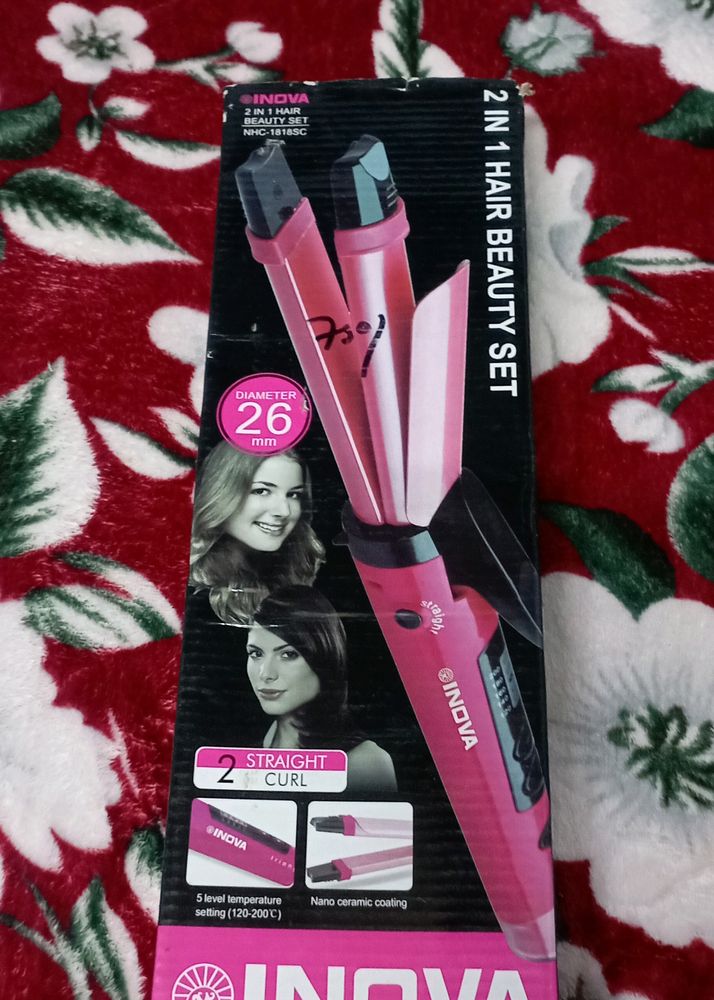 2 In 1 Hair Straightner And Curler