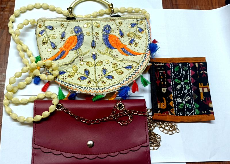 Buy Combo Of Three Beautiful Bags