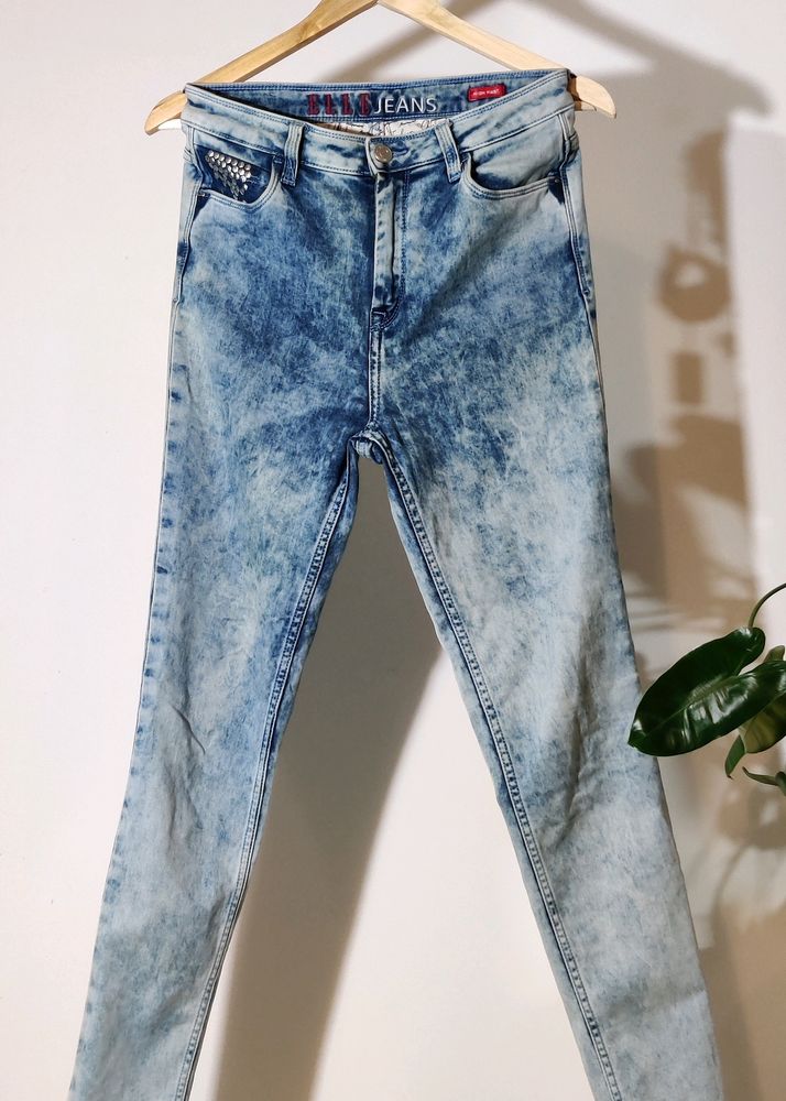 ELLE Washed Slim Jeans In 30inch Waist