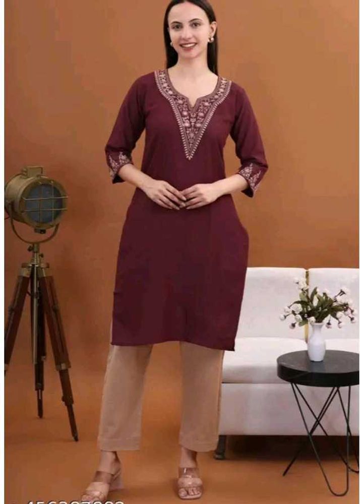 Kashmir Embroidery Woolen Kurta