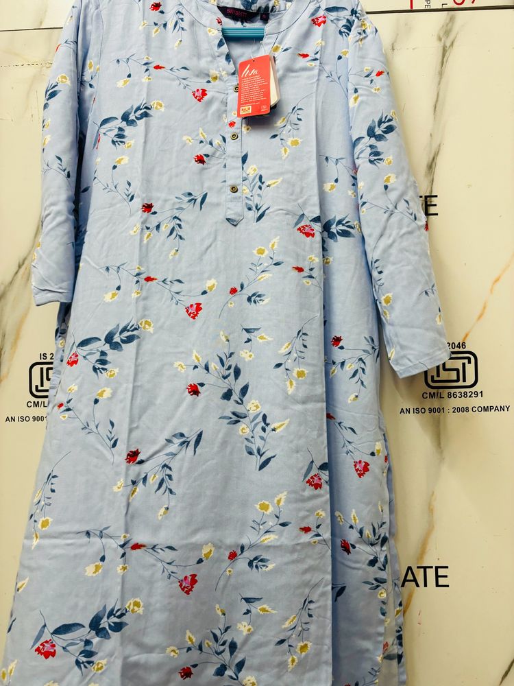 Sky Blue Kurti By Shrishti Never Worn With Tag