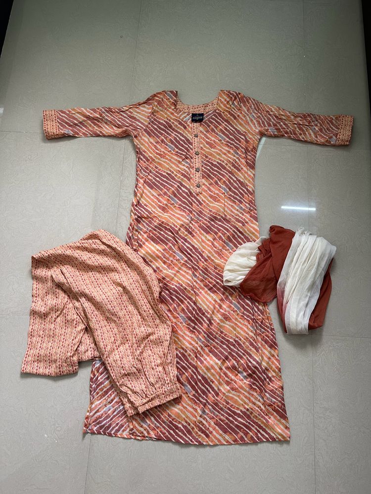 Orange Kurta Set