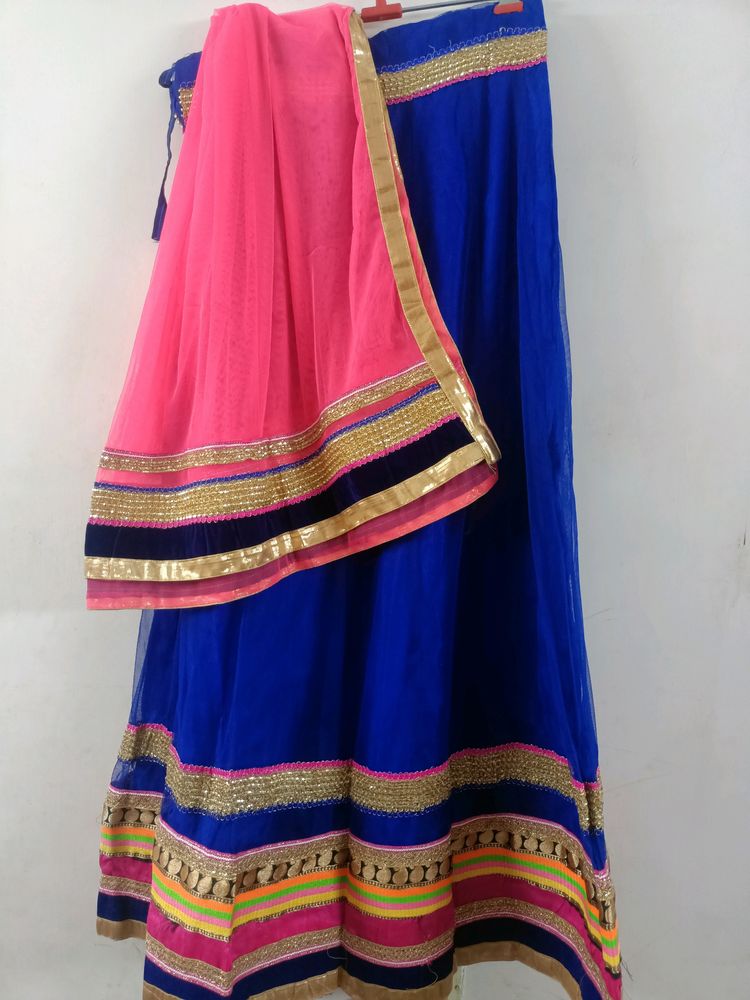 Blue Chaniya Duppata Set Ethnic-Navratri/Wedding