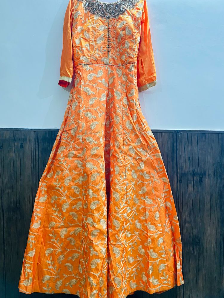 Orange Long Gown/dress