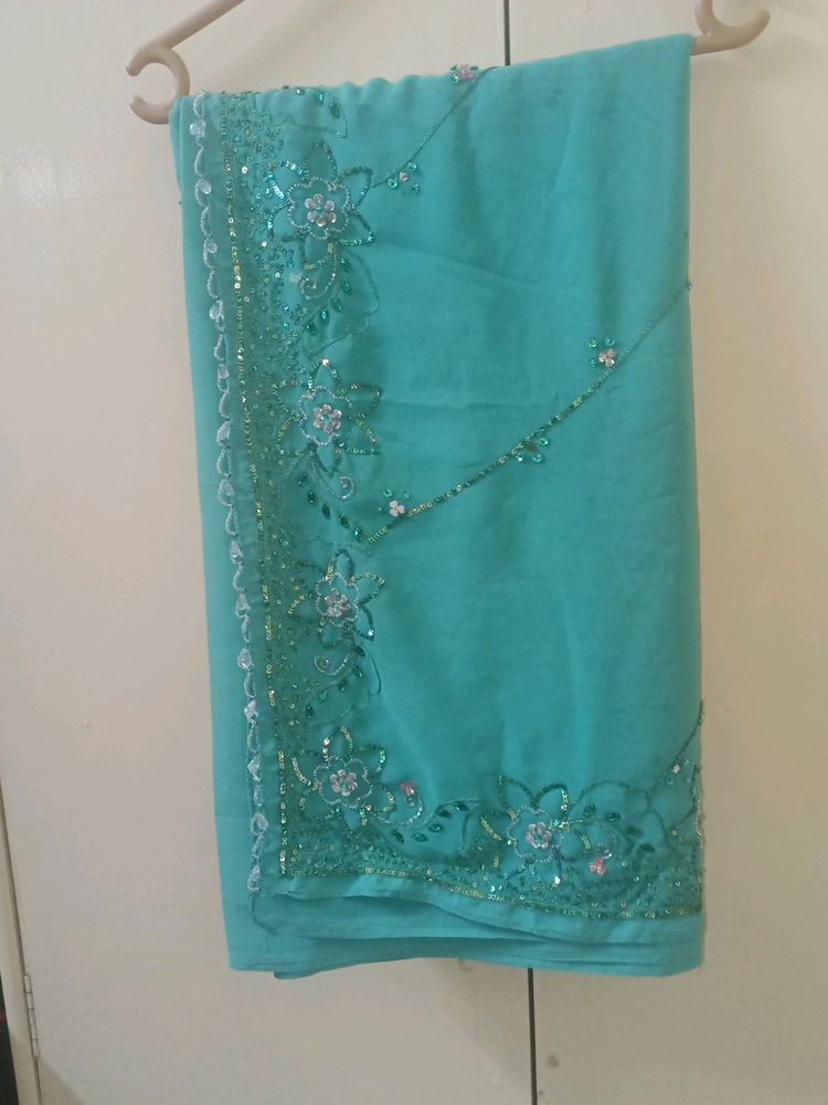 Fully Hand Work Saree With Blouse