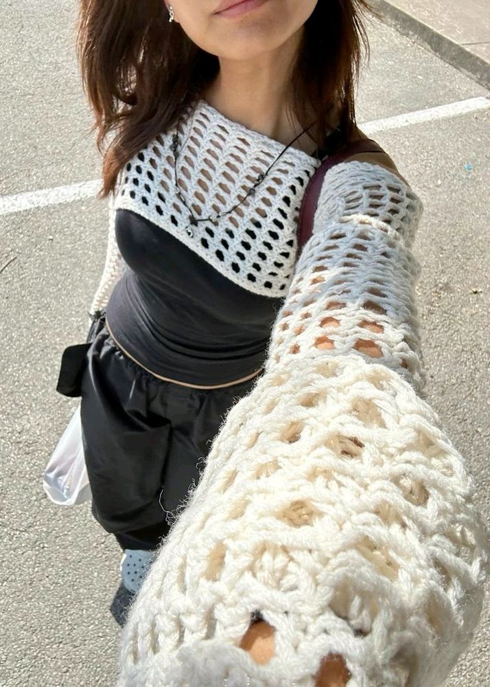 Meshed Top White