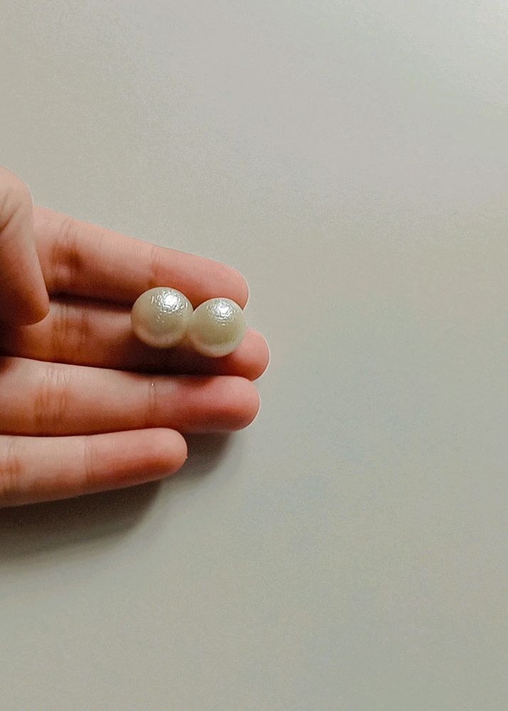 White Pearl Earrings