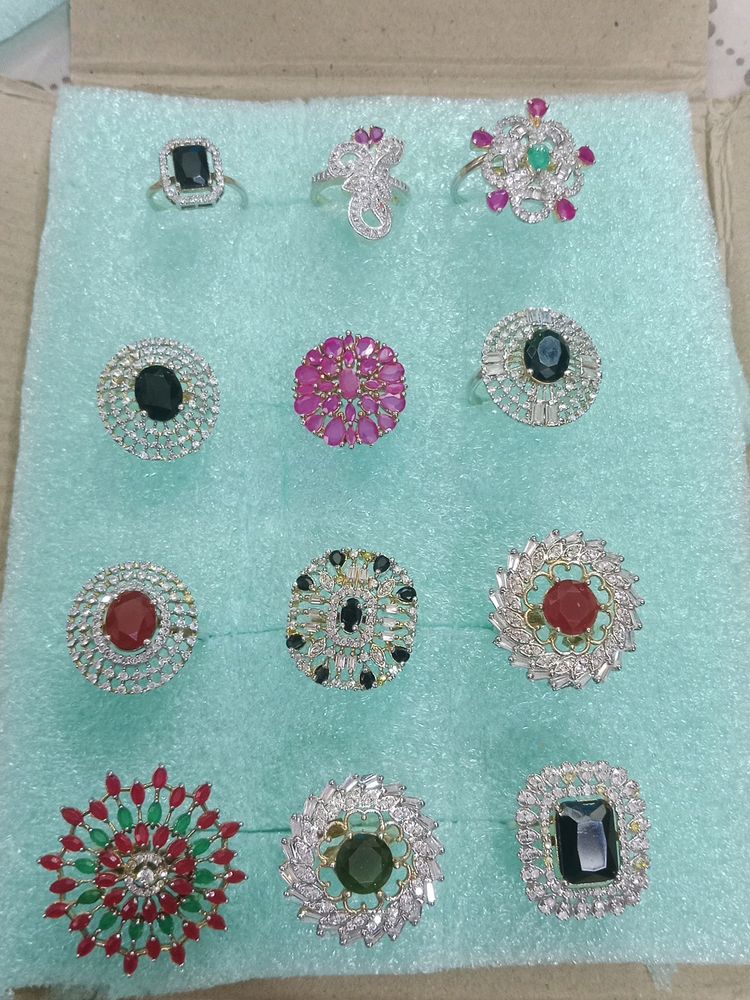 Combo Of 12 Adjustable Rings