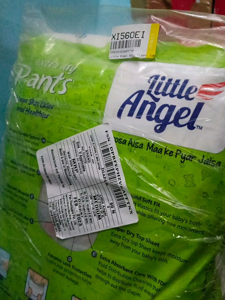 Pack Of 2 Little Angel Diaper { 2×40pcs }