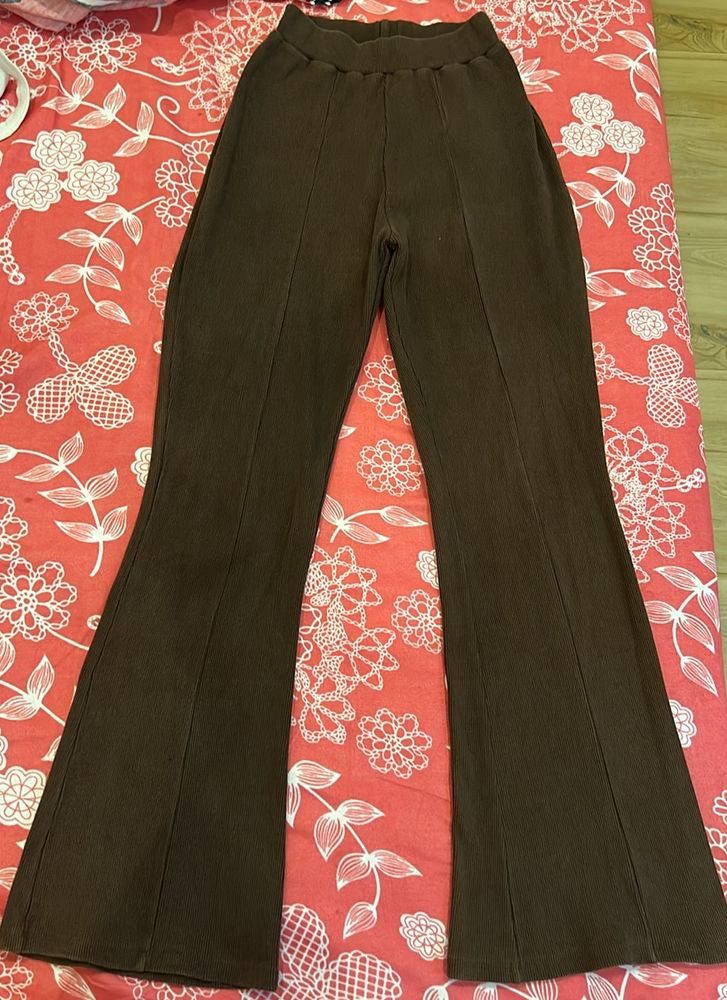 Flared Brown Trousers (xs)