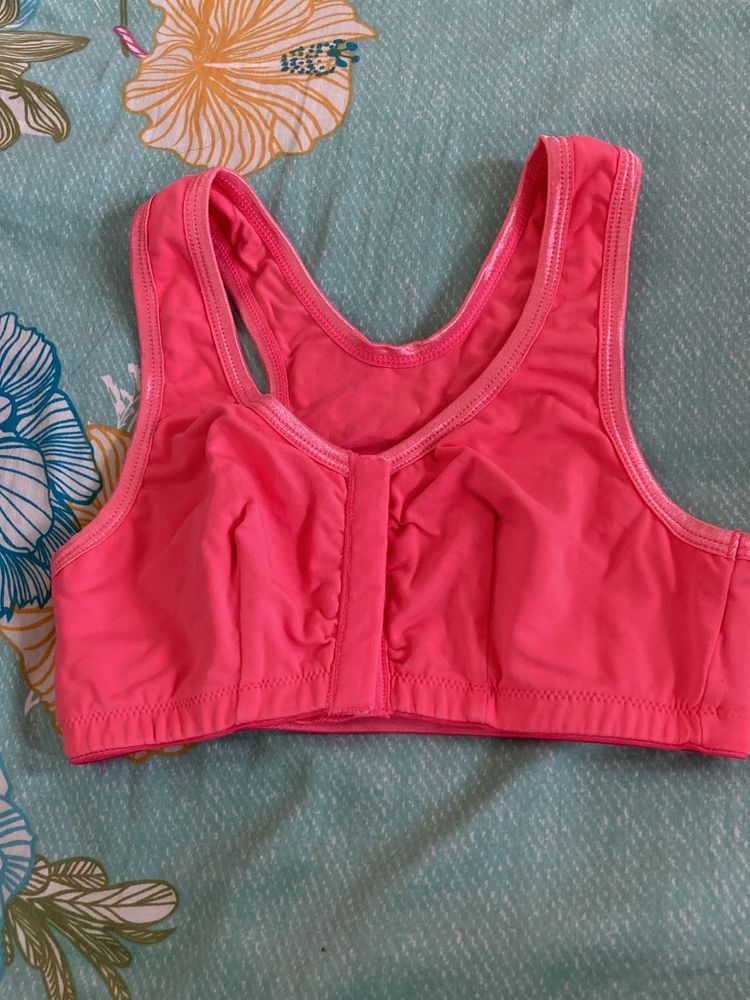 AJIO Hot Pink Sports Bra