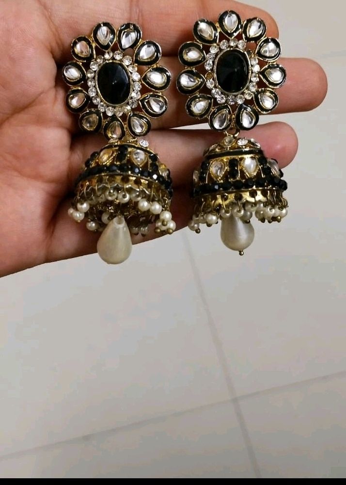 Beautiful Black Jhumkas