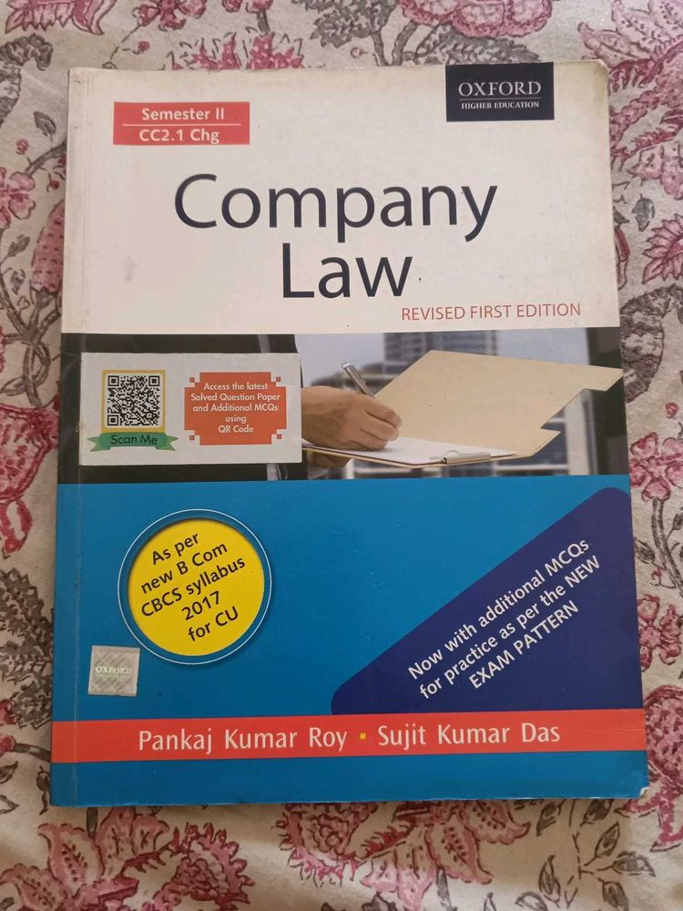 Company Law Book As Pet Bcom Cbcs Syllabus For CU