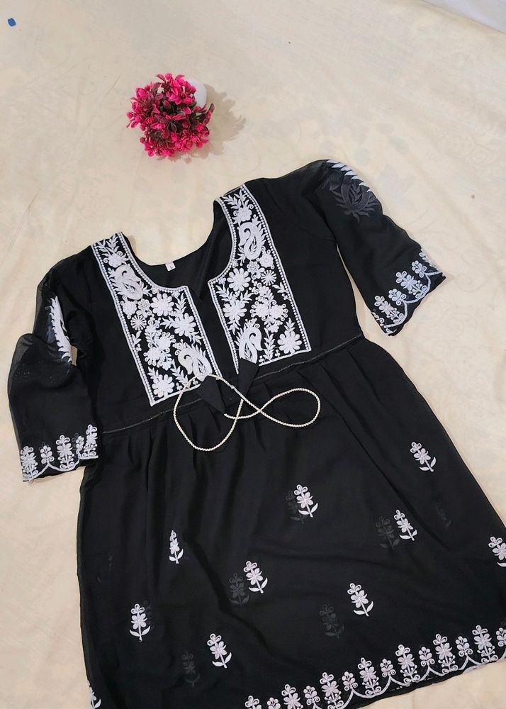 Beautiful Embroidered Georgette Dress For Women