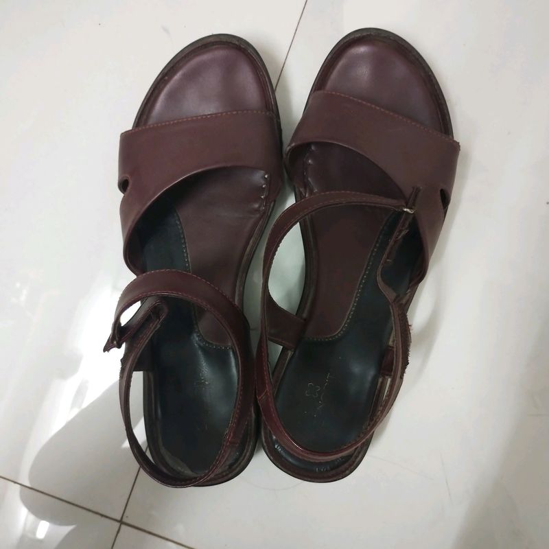 Two Pairs Of Flat Sandals Like New.