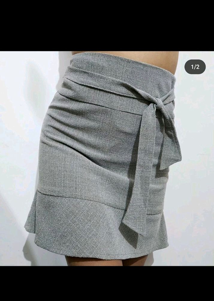 Grey Mini Skirt