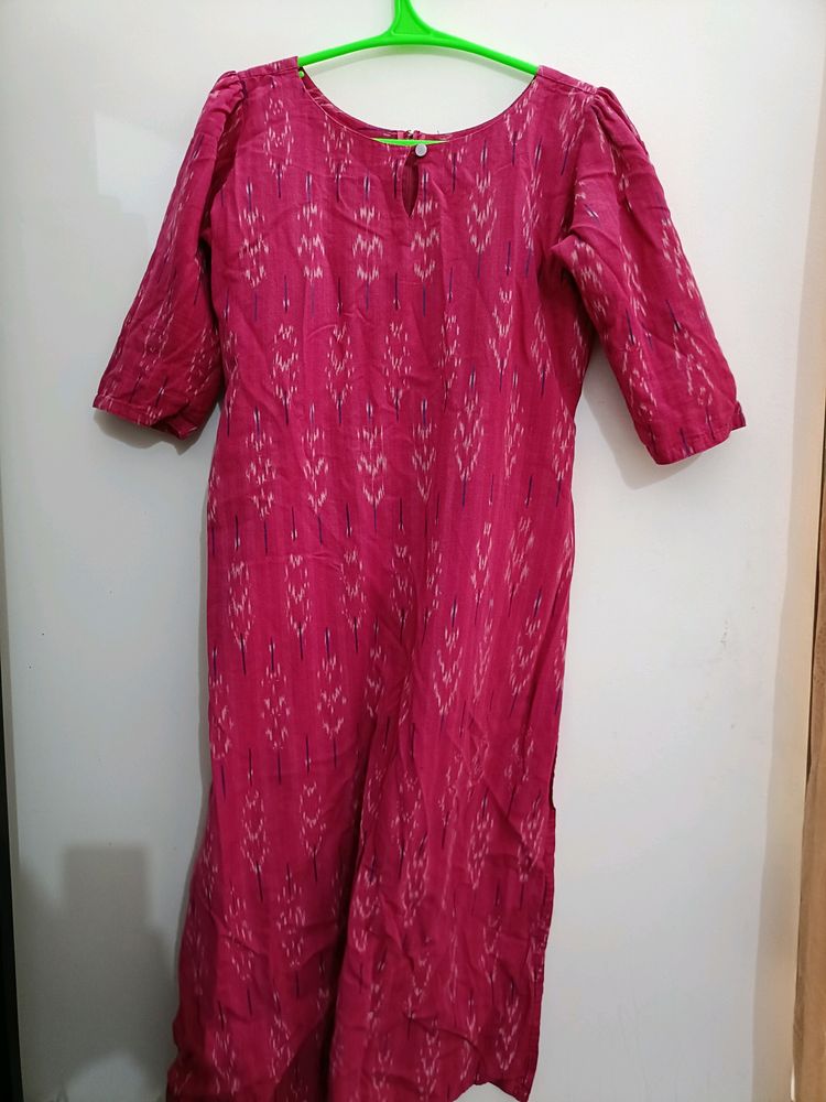 Ikkat Cotton Kurta