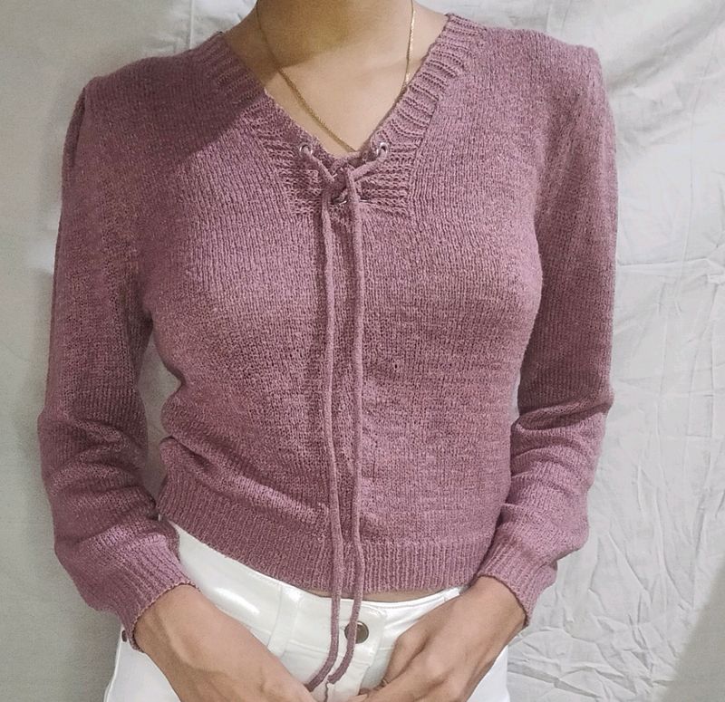 Korean Sweater Top Woolen Trending Aesthetic