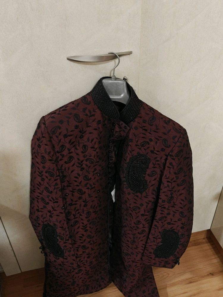 New Burgandy Indo Western Coat