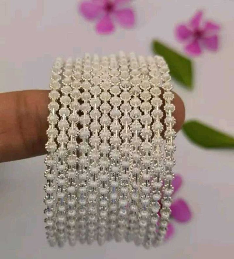 Beautiful Pearl Bangles (Churi) Set