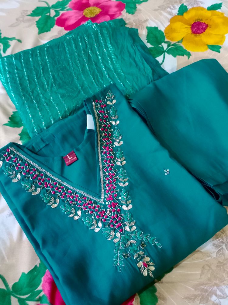 Silk Sequin Kurta Set