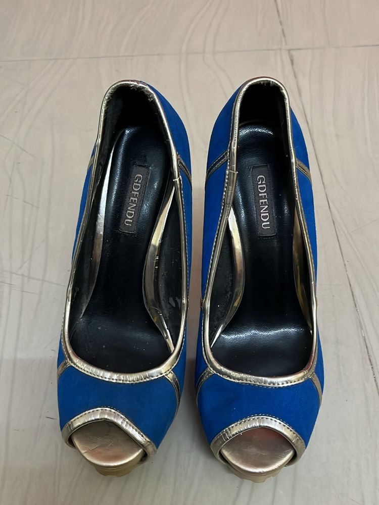 Blue High Heels - 36 Size