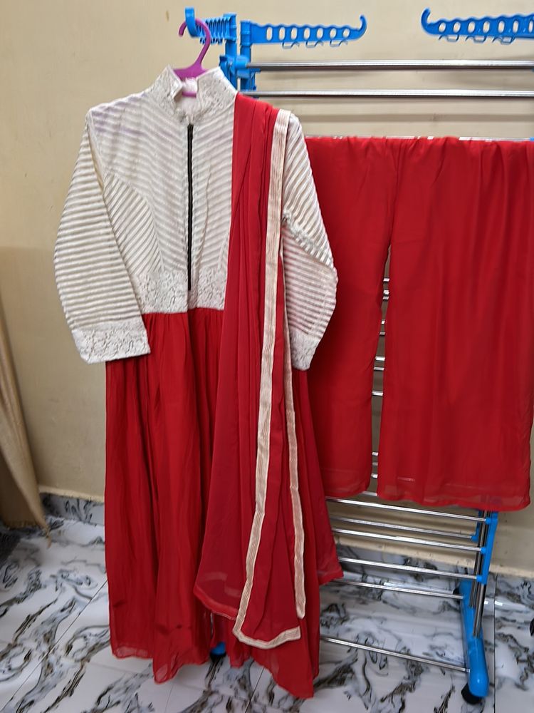 Red Indo Western Dress