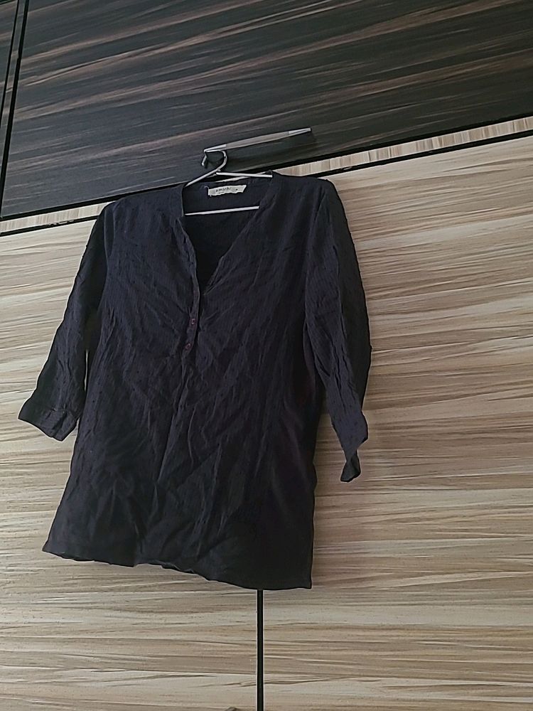 Navy Blue Blouson Tunic Size M