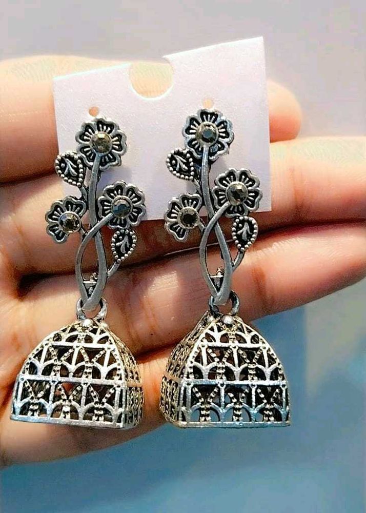 Beautiful Silver Colour Small Earrings