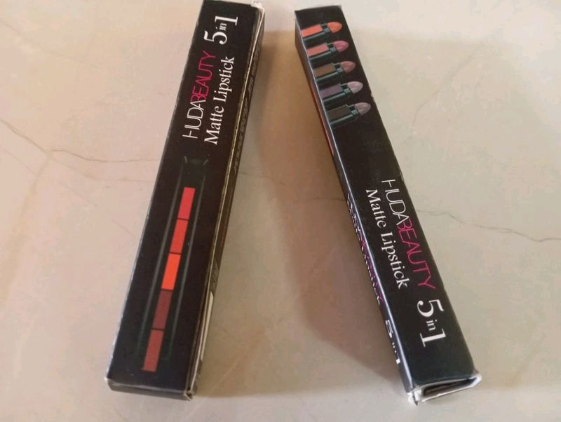 Pack Of 2Huda Beauty 5in 1 Lipstick