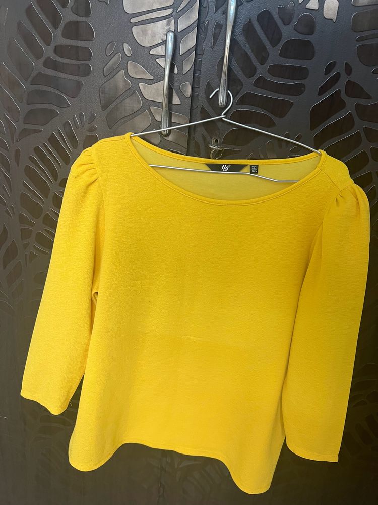 FIG Yellow Casual Top