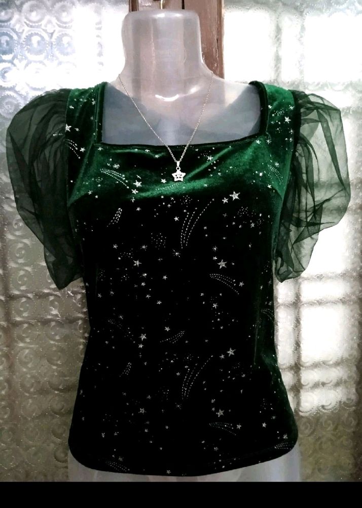 Bottle Green Gorgeous Shein Top✨️