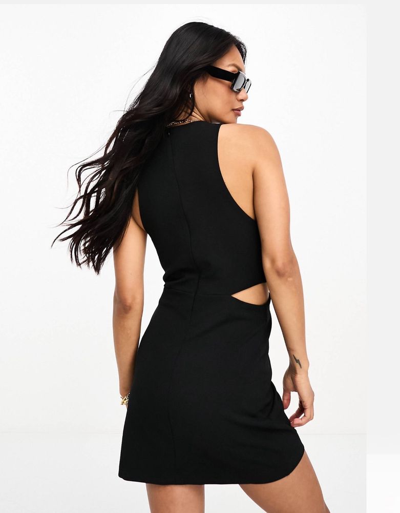 Mango Black Slit Dress Size -s