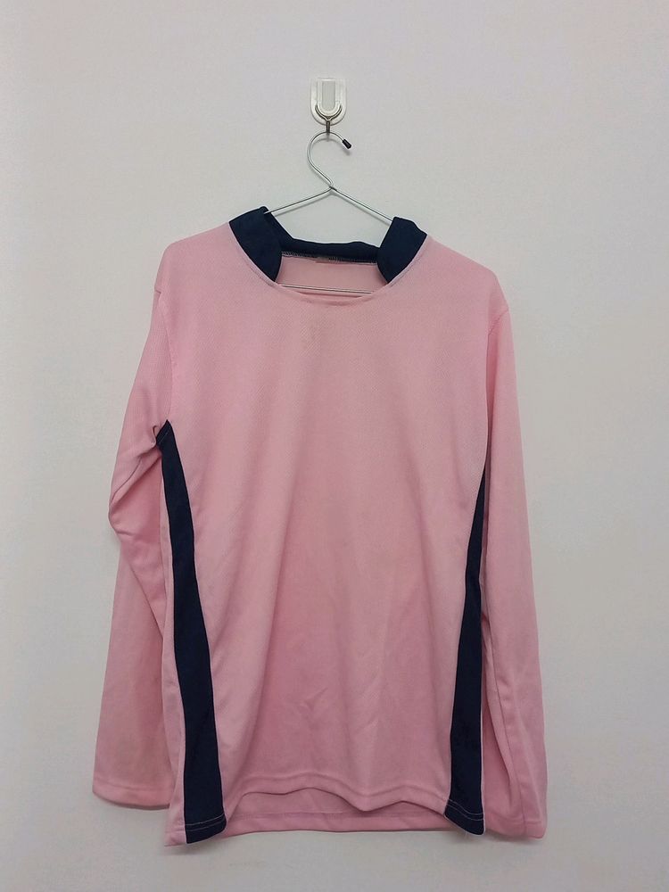 Pink & Blue T-shirt | Full Sleeve | Size: M