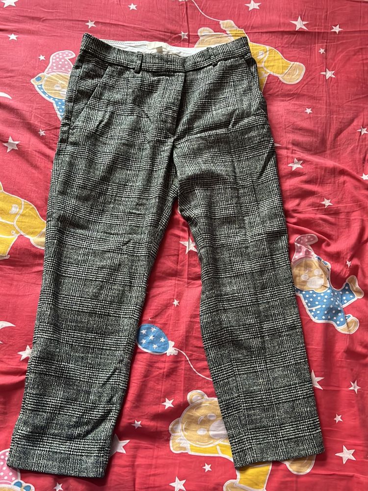 Charcoal Checkered Trousers