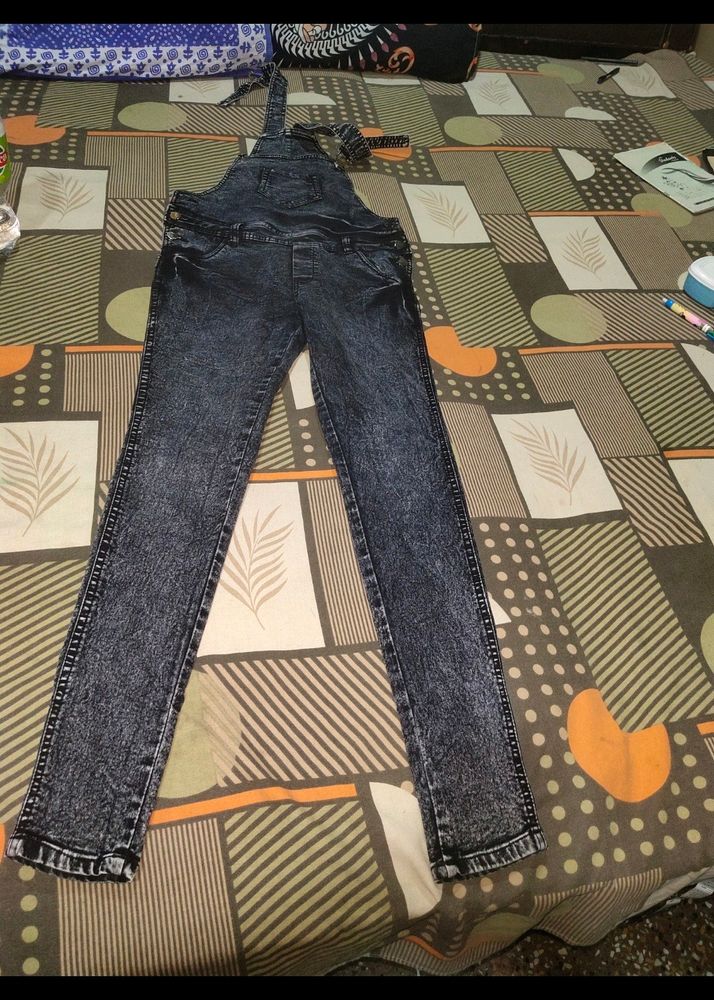 Denim Dunagree Jumpsuit Full