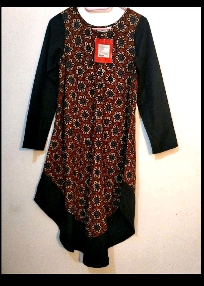 Biba Kalamkari Asymmetric Kurta