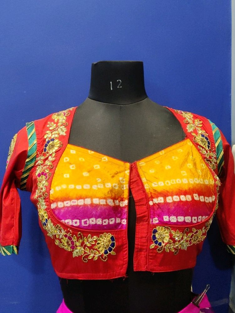 Beautiful Hand Work Designer Blouse With Bandhej