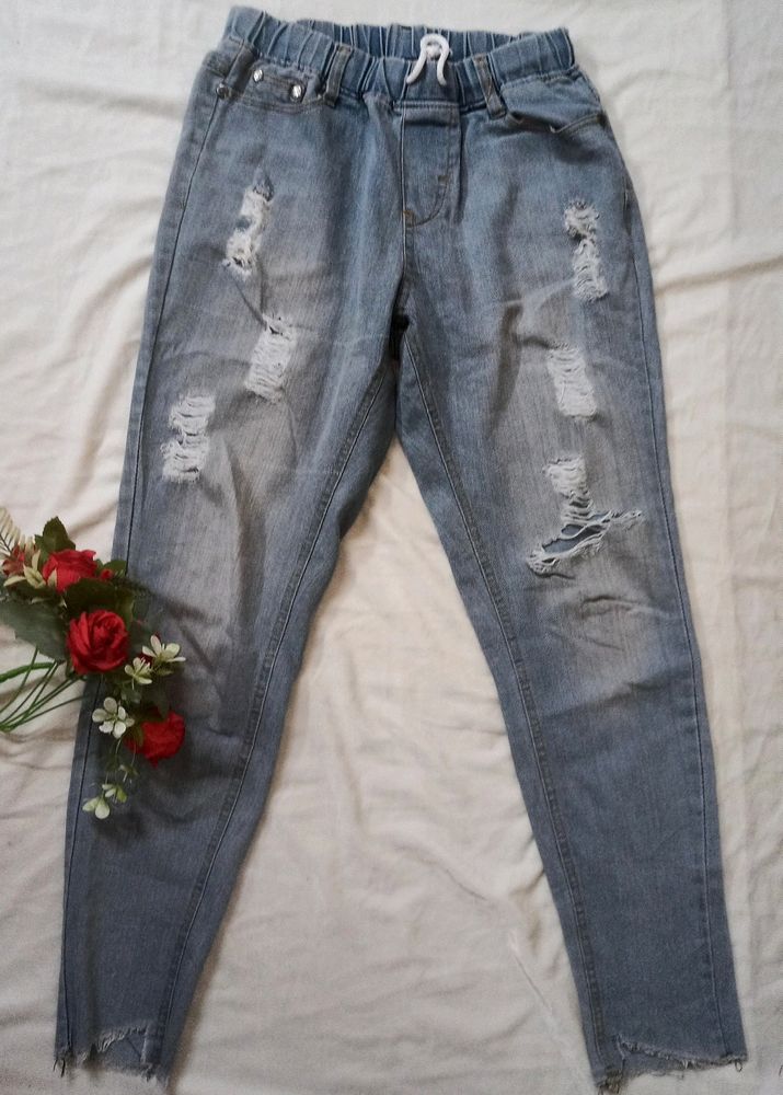 Distressed Denim Jeans