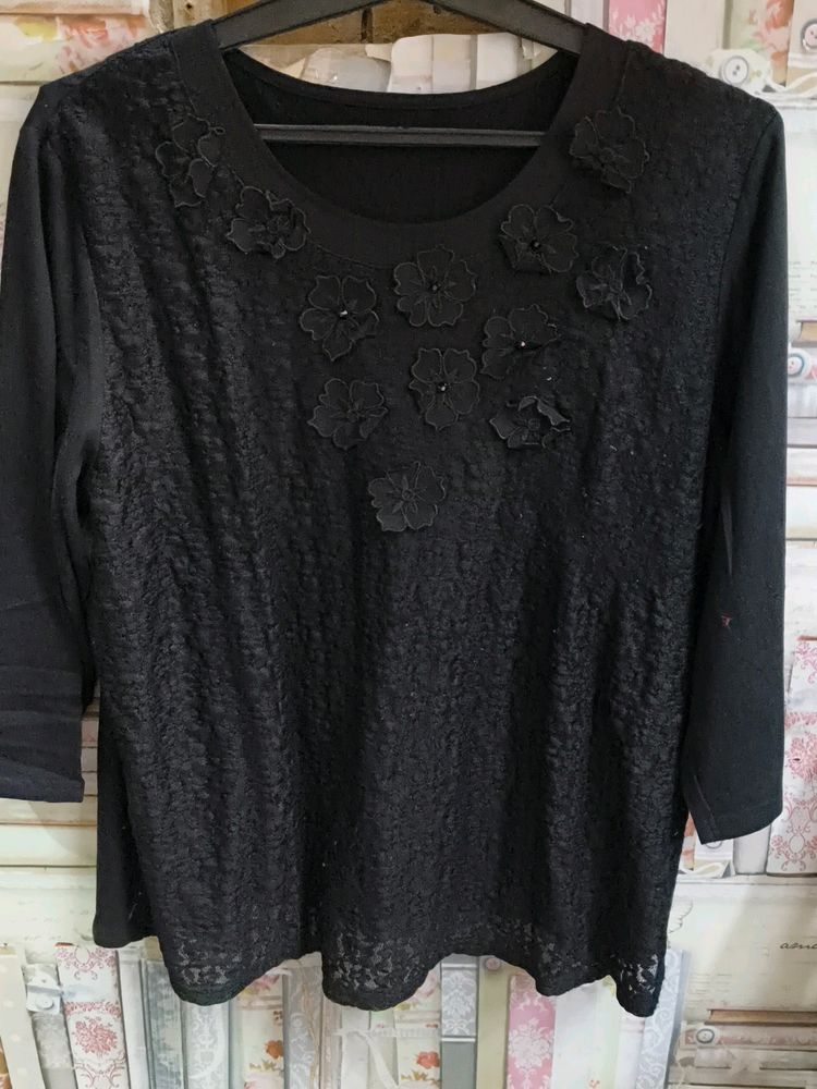 Black Net Top