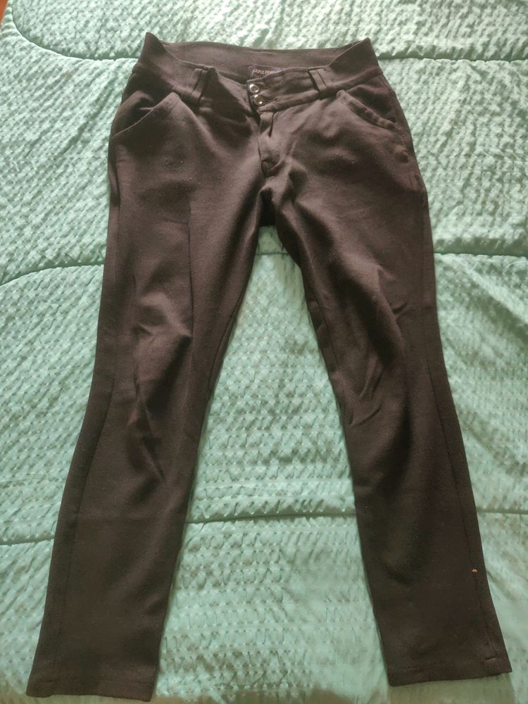 Black Formal Pants - Stretchable