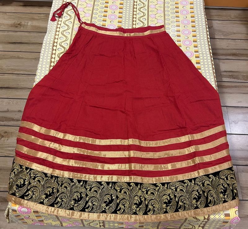 Red Ethnic Skirt