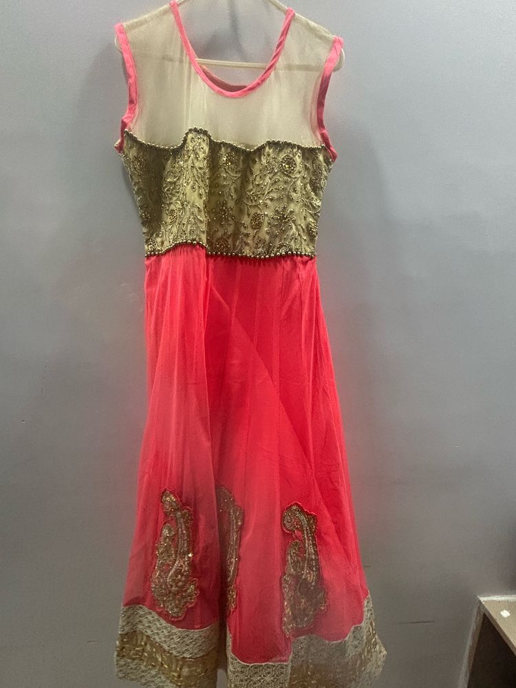 Coral Net Gown Never Worn Without Tag