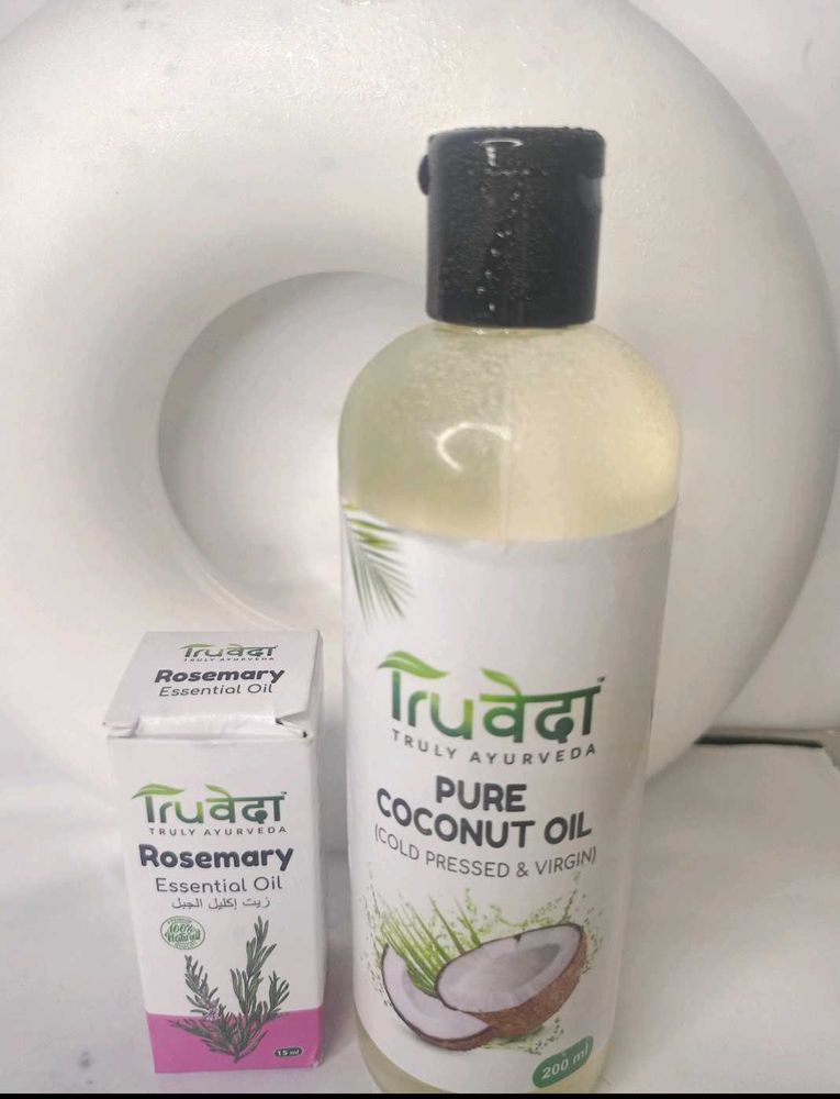 Set Of 2 Oil Coconut And Rosemary