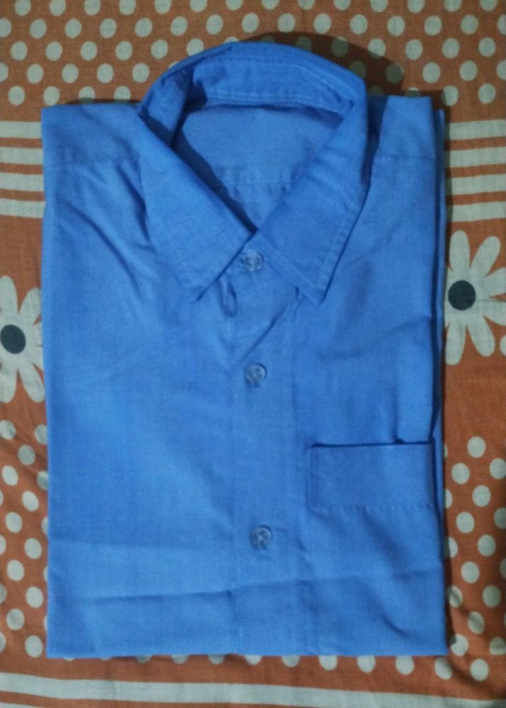 Men Formal Blue Shirt