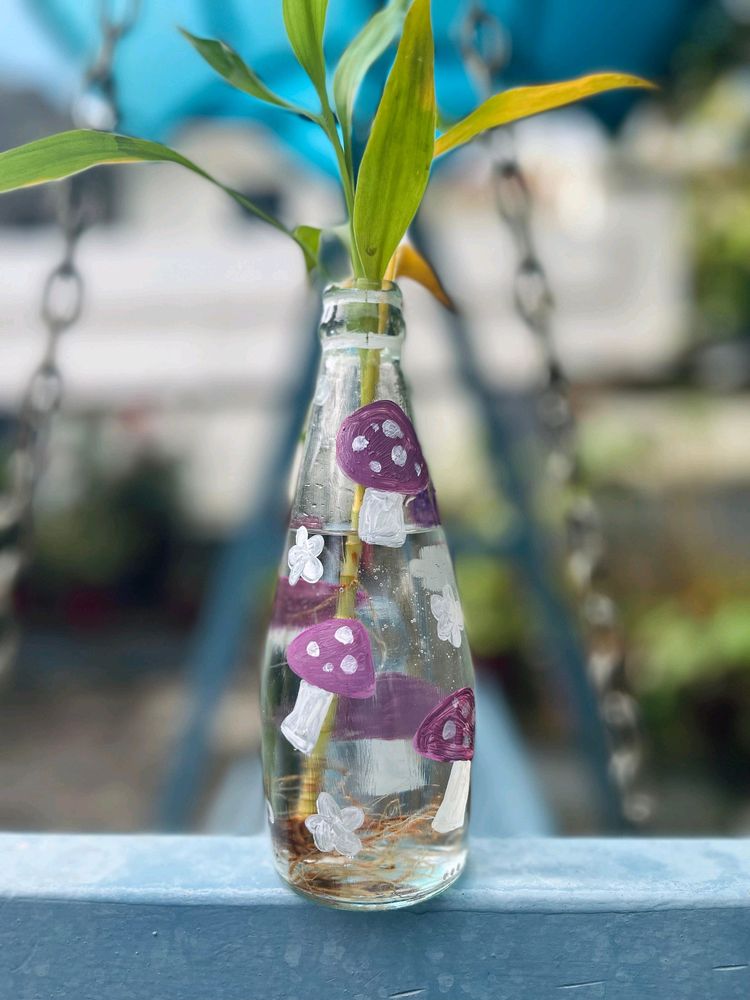 Painted Bottle for Plants