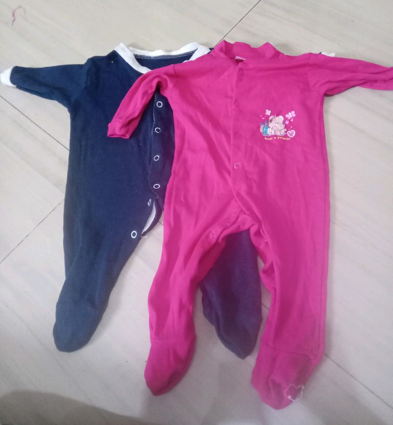 Pink And Blue Rompers