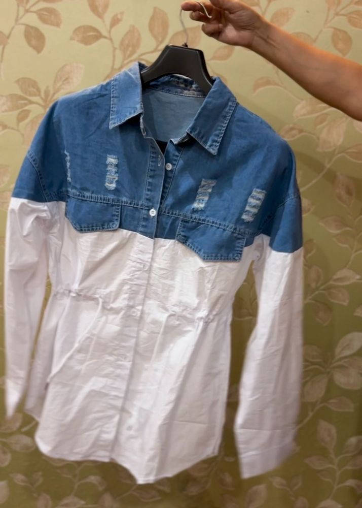 Half Denim Cottom Shirt