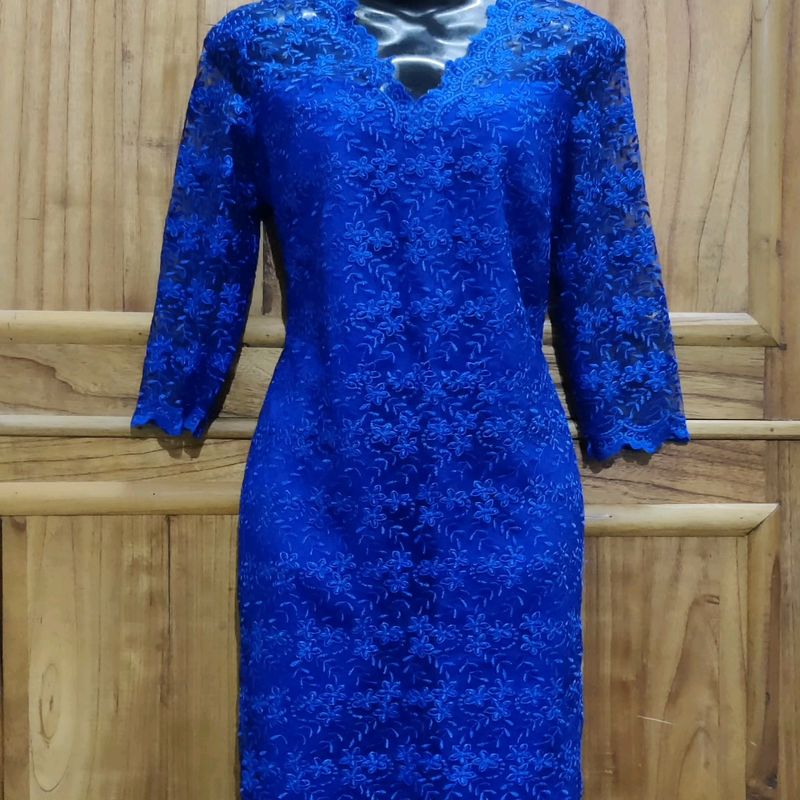 Royal Blue Lace Dress